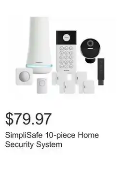 Costco SimpliSafe 10-piece Home Security System offer