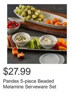 Costco Pandex 5-piece Beaded Melamine Serveware Set offer
