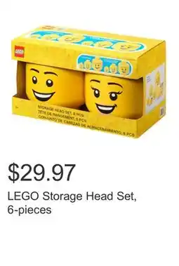Costco LEGO Storage Head Set, 6-pieces offer