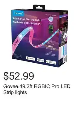 Costco Govee 49.2ft RGBIC Pro LED Strip lights offer