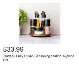 Costco Trudeau Lazy Susan Seasoning Station, 6-piece Set offer