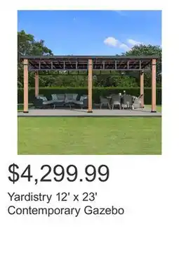Costco Yardistry 12' x 23' Contemporary Gazebo offer