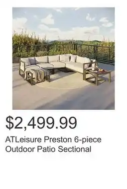 Costco ATLeisure Preston 6-piece Outdoor Patio Sectional offer