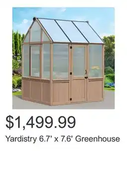 Costco Yardistry 6.7' x 7.6' Greenhouse offer