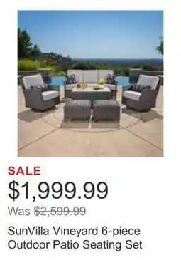 Costco SunVilla Vineyard 6-piece Outdoor Patio Seating Set offer