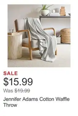 Costco Jennifer Adams Cotton Waffle Throw offer