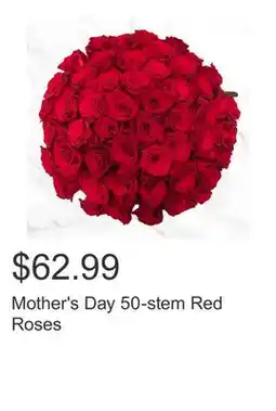 Costco Mother's Day 50-stem Red Roses offer