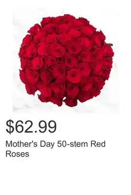 Costco Mother's Day 50-stem Red Roses offer