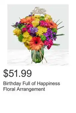 Costco Birthday Full of Happiness Floral Arrangement offer
