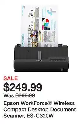 Office Depot Epson WorkForce Wireless Compact Desktop Document Scanner, ES-C320W offer