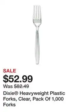 Office Depot Dixie Heavyweight Plastic Forks, Clear, Pack Of 1,000 Forks offer