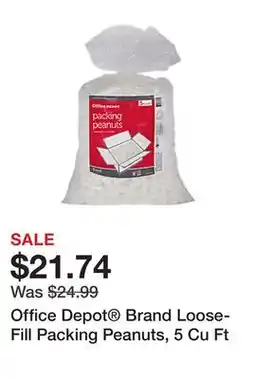 Office Depot Office Depot Brand Loose-Fill Packing Peanuts, 5 Cu Ft offer