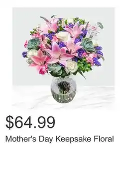 Costco Mother's Day Keepsake Floral offer