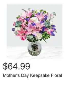 Costco Mother's Day Keepsake Floral offer