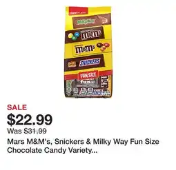 Office Depot Mars M&M's, Snickers & Milky Way Fun Size Chocolate Candy Variety Pack, 19.2 Oz Bulk Bag offer