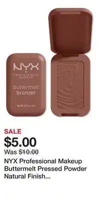 Ulta Beauty NYX Professional Makeup Buttermelt Pressed Powder Natural Finish Bronzer offer