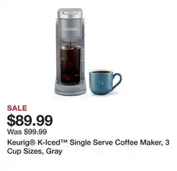 Office Depot Keurig K-Iced Single Serve Coffee Maker, 3 Cup Sizes, Gray offer