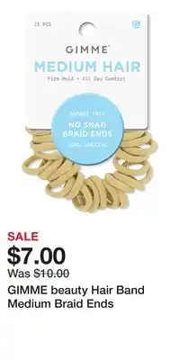 Ulta Beauty GIMME beauty Hair Band Medium Braid Ends offer
