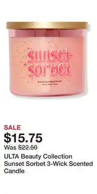 Ulta Beauty ULTA Beauty Collection Sunset Sorbet 3-Wick Scented Candle offer