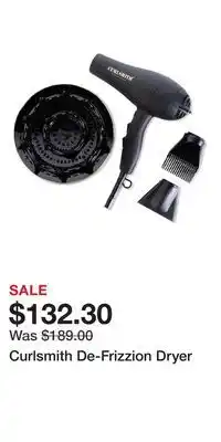 Ulta Beauty Curlsmith De-Frizzion Dryer offer