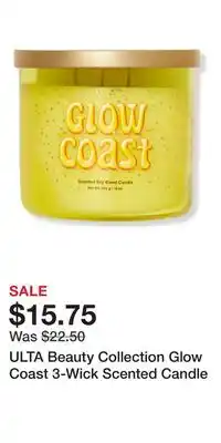 Ulta Beauty ULTA Beauty Collection Glow Coast 3-Wick Scented Candle offer