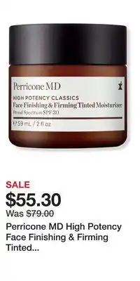 Ulta Beauty Perricone MD High Potency Face Finishing & Firming Tinted Moisturizer SPF 30 offer