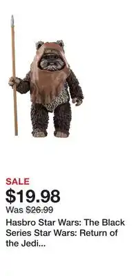 Game Stop Hasbro Star Wars: The Black Series Star Wars: Return of the Jedi Wicket 6-in Action Figure offer
