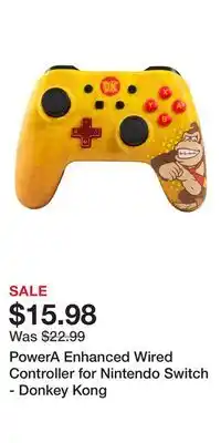 Game Stop PowerA Enhanced Wired Controller for Nintendo Switch - Donkey Kong offer