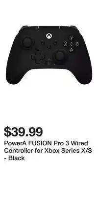 Game Stop PowerA FUSION Pro 3 Wired Controller for Xbox Series X/S - Black offer