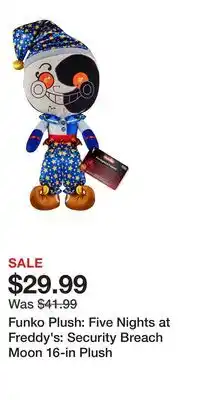 Game Stop Funko Plush: Five Nights at Freddy's: Security Breach Moon 16-in Plush offer