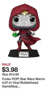 Game Stop Funko POP! Star Wars Merrin 4.67-in Vinyl Bobblehead GameStop Exclusive offer