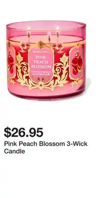 Bath & Body Works Pink Peach Blossom 3-Wick Candle offer