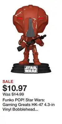 Game Stop Funko POP! Star Wars: Gaming Greats HK-47 4.3-in Vinyl Bobblehead GameStop Exclusive offer