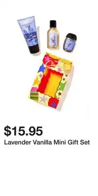 Bath & Body Works Lavender Vanilla Mini Gift Set offer
