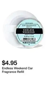 Bath & Body Works Endless Weekend Car Fragrance Refill offer
