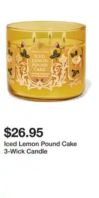 Bath & Body Works Iced Lemon Pound Cake 3-Wick Candle offer