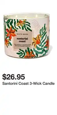 Bath & Body Works Santorini Coast 3-Wick Candle offer