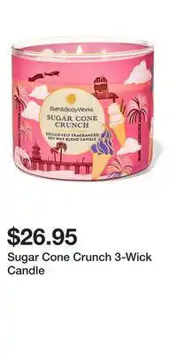 Bath & Body Works Sugar Cone Crunch 3-Wick Candle offer