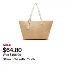 Belk Straw Tote with Pouch offer