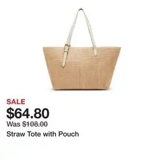 Belk Straw Tote with Pouch offer