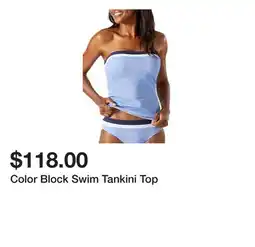 Belk Color Block Swim Tankini Top offer