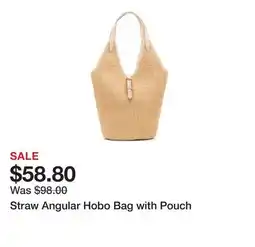 Belk Straw Angular Hobo Bag with Pouch offer