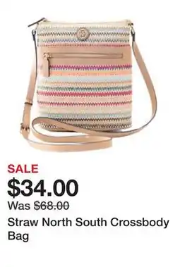 Belk Straw North South Crossbody Bag offer