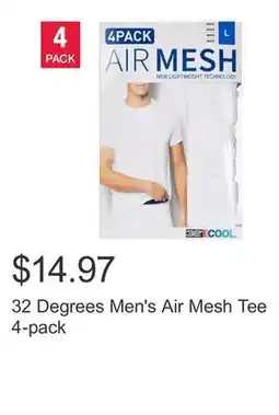 Costco 32 Degrees Men's Air Mesh Tee 4-pack offer