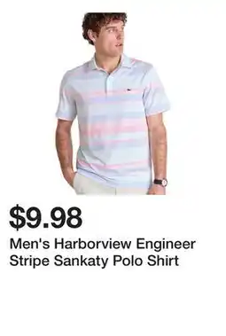 Belk Men's Harborview Engineer Stripe Sankaty Polo Shirt offer