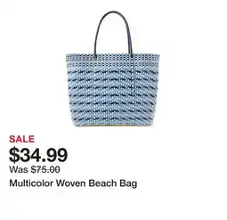 Belk Multicolor Woven Beach Bag offer