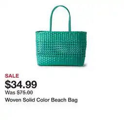 Belk Woven Solid Color Beach Bag offer