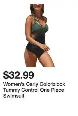 Belk Women's Carly Colorblock Tummy Control One Piece Swimsuit offer