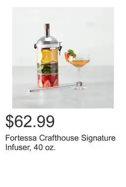 Costco Fortessa Crafthouse Signature Infuser, 40 oz offer