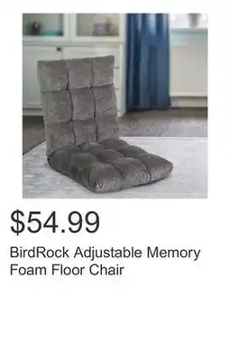 Costco BirdRock Adjustable Memory Foam Floor Chair offer